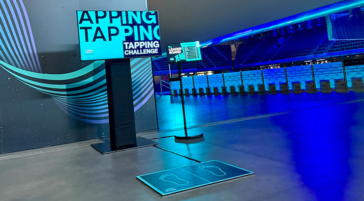 Tapping-Challenge für ImmoScout24 bei den Füchsen Berlin